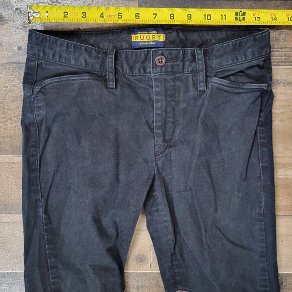 Vintage Ralph Lauren Rugby Breeches Pants Women 4‎ Equestrian Riding Patch Black - Picture 8 of 11